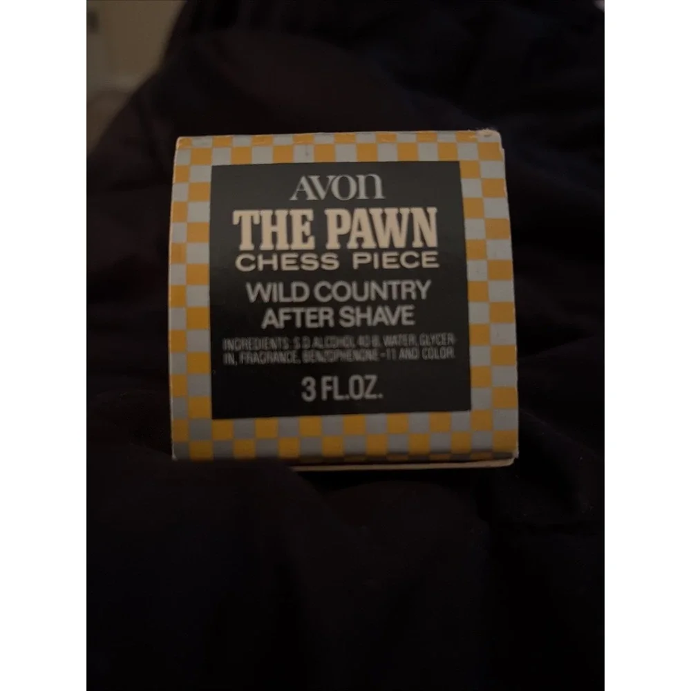 Avon Vintage The Pawn Chess Piece Wild Country Aftershave 3oz Empty Bottle‎